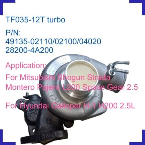 Engine turbo charger turbocharger kit 49135-02110 49135-02100 for Mitsubishi Shogun Strada Monerto Pajero L200 Space Gear 2.5L
