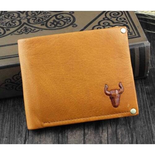 High Quality Gentry Men Trend Genuine Leather Bifold Card Holder Coin Wallet Z27