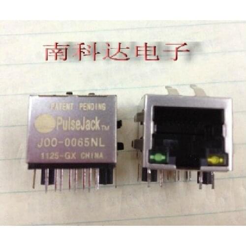 10PCS RJ-45 socket 8-pin band filter with LED lights brand PULSE model JOO-OO65NL J00-0065NL