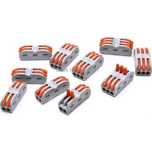 100PCS Fast Terminals For Connection Of Wires Lamps And Lanterns wire Connector SPL-3/222-413 SPL-2/222-412 Assortment Kit