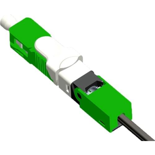 100PCS/Lot ESC250D SC APCSingle-Mode Fiber Optic Quick Connector FTTH SM Optic Fast ConnectorFree Shipping