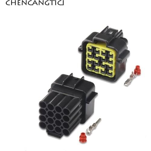 2 Sets 16 Pin Way Furukawa Sealed Waterproof Electrical Auto Wire Harness Connector Black Male Female Plug FW-C-16M-B FW-C-16F-B