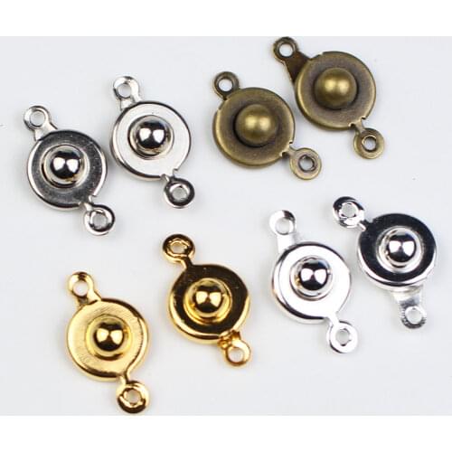 20pcs/lot Trailer Hitch Type snap fastener Connector Clasps For Jewelry Making Findings DIY Necklaces Bracelets Accessories