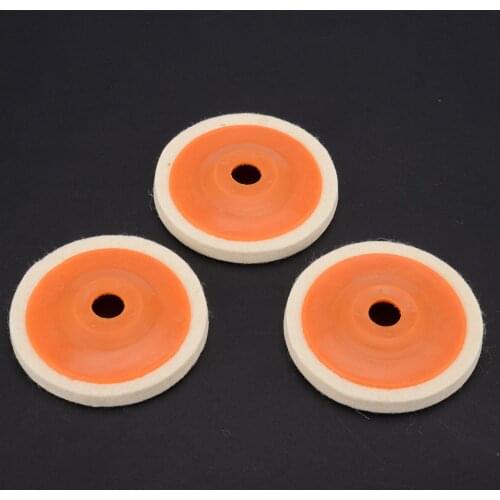 3Pcs 4" Wool Buffing Angle Wheel Glass Scratches Polishing Grinding Disc Rotary Abrasive Tools For For 100 Angle Grinder Used