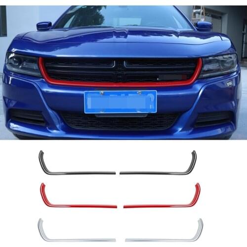 ABS Exterior Front Grille Inserts Trim Grill Decor Cover for Dodge Charger 2015-2021 Car Accessories