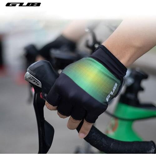 GUB Shock-absorbing Anti-slip Anti-sweat Outdoor Sport Cycling Half Finger Glove Mountain Road Bicycle Breathable Glove Unisex