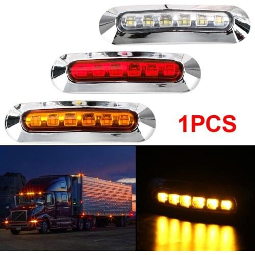 Truck Side Marker Light Caravan Lorry Trailer 10-30V Waterproof Marker Lamp 6 LED Clearance Lights