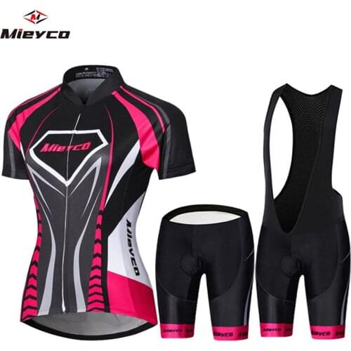 Black Cycling Jersey Set 2020 Summer MTB Clothing Bike Clothes Female Cycling Blouses Shorts Women Jumpsuit Womens Shirt Road