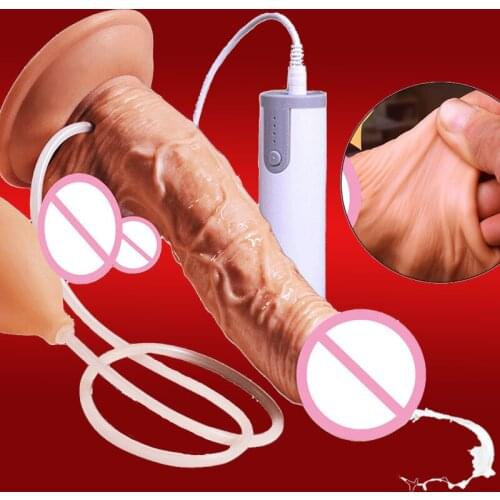 CPWD New Squirting Ejaculating Lifelike Feeling Realistic Dildo Vibrator Sex Toys Flesh Suction Cup Intimacy Phallus For Women