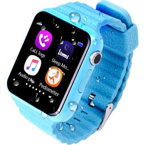 Children Security Anti Lost GPS Tracker Waterproof Smart Watch V7K 1.54'' Screen Camera Kid SOS Emergency Positioning Remote