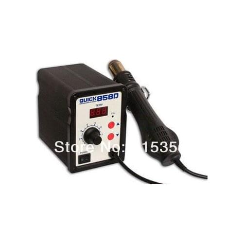 DHL free shipping QUICK 858D lead free adjustable hot air heat gun with Helical Wind 580W SMD rework station