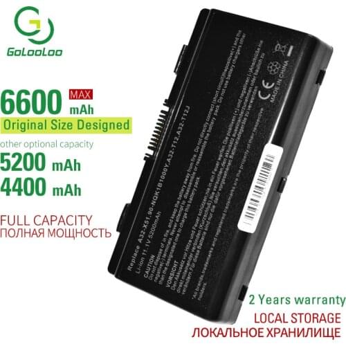 Golooloo 11.1v 5200mAh laptop battery for Asus X51RL X58 X58C X58L X58Le 90-NQK1B1000Y A31-T12 A32-T12 A32-X51 6 cells