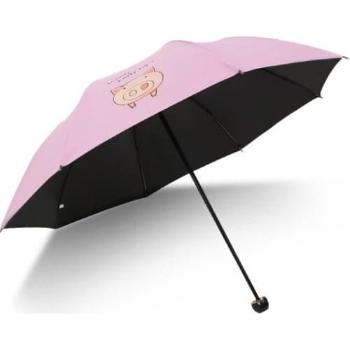 Carton 8ribs ins 3 folding ins 8ribs Black Coating colourful Umbrella rainy sunny UV-proof