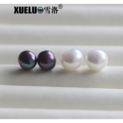 XUELUO Hot Selling ! 10-11mm Gorgeous High Quality Natural Cultured Freshwater Baroque Pearl Stud Earrings
