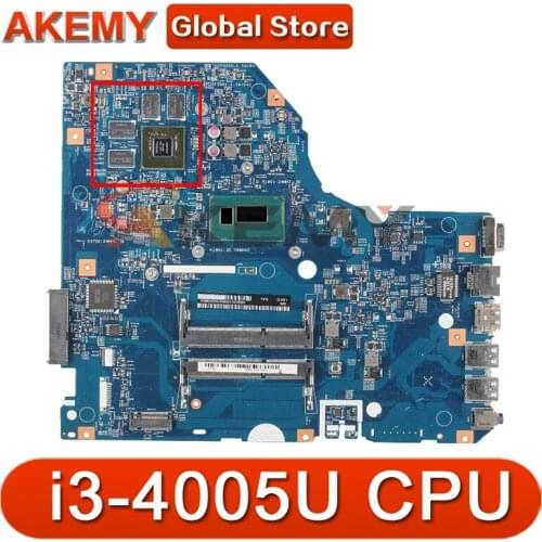 Akemy Laptop motherboard For ACER Aspire E5-772 i3-4005U Mainboard 14276-1M SR1EK N16V-GM-B1 DDR3