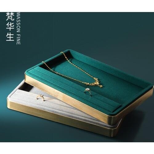 Metal rounded corner jewelry tray, jewelry display tray, ring necklace, bracelet, watch shop, watch pallet