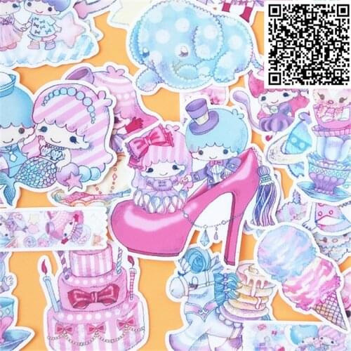 New Trendy Mini Double fairy Stickers Toy for DIY Exercise Book Diary 26 Sheets A Pack Toys For Children Colorful Toy Sticker