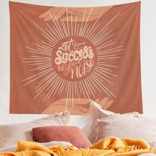 Sun Moon Hand Tapestry Wall Hanging Aesthetic Room Decor Pink INS Wall Art Decor Girls Dorm Room Wall Decor Retro Wall Tapestry