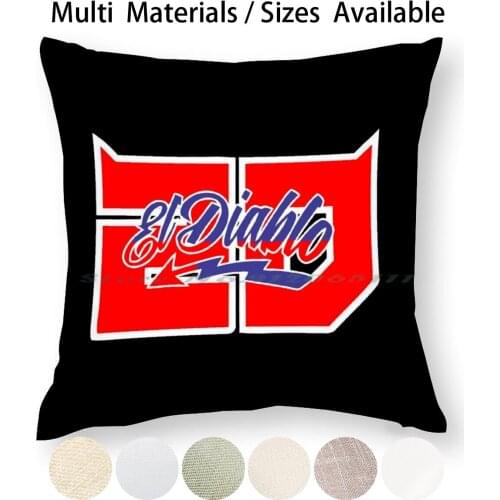 El Apparel Pillow Case Throw Pillow Cover Cotton Linen Flax Fabio Helmet Motorbike Motorcycle Racing Racer Enthusiast Marquez