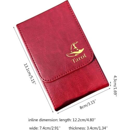 2021 New Portable Tarot Card Storage Box Double Leather Collection Board Game Poker Case