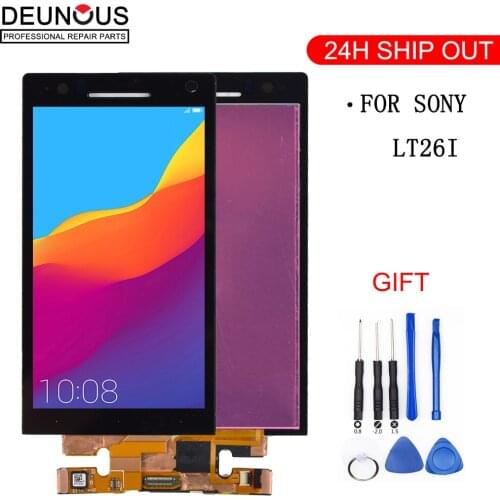 New For Sony Ericsson Xperia S LT26 LT26i LCD display with touch screen digitizer full assembly by free shipping