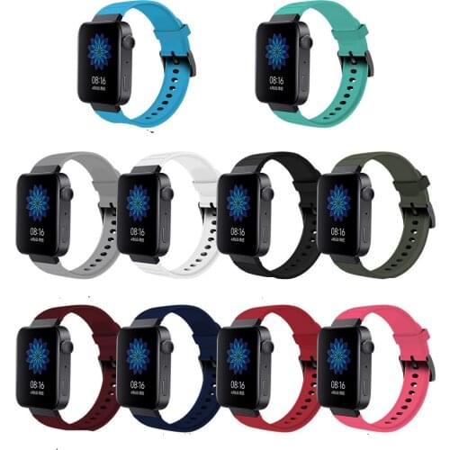 2020 new strap Suitable for millet watch strap TPU replace wrist strap Mi watch silicone strap for xiaomi haylou LS01 wristband