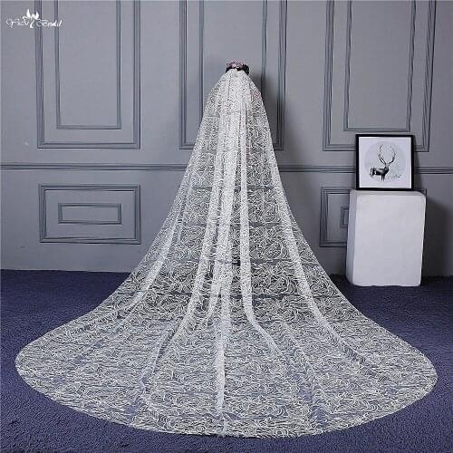 RSV115 Real Pictures Yiaibridal Bridal Accessories Ivory Bridal Lace Veil