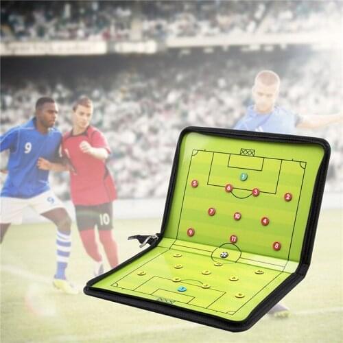 Foldable Soccer Coach Magnetic Tactic Coaching Board with Marker Pen Football Supplies for Student Training Match