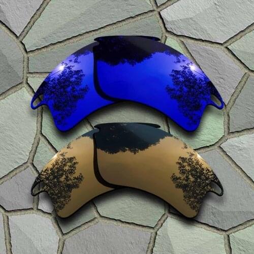 Violet Blue&Bronze Copper Sunglasses Polarized Replacement Lenses for Oakley Fast Jacket XL