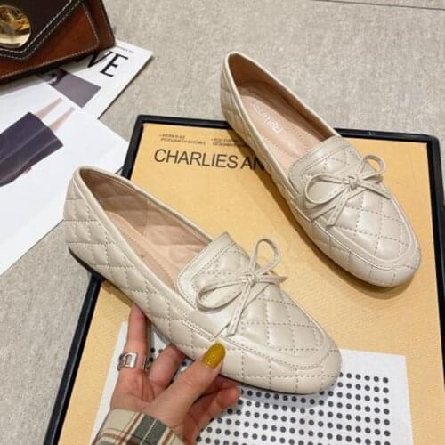 New Fashion Loafers Women Spring Summer Shoes Casual Women Flats Soft Leather Shoes Soft Ladies Footwear Big Size 41 YX3408
