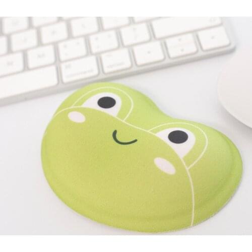 Universal Soft Cute Cartoon Pattern Hearted-shaped Mouse Pad Wrist Rest Laptop Accessories for Office