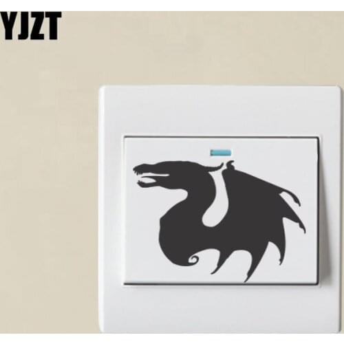 Firece Dinosaur Vinyl Decorative Switch Sticker Animal Decal Decor 8SS-0144