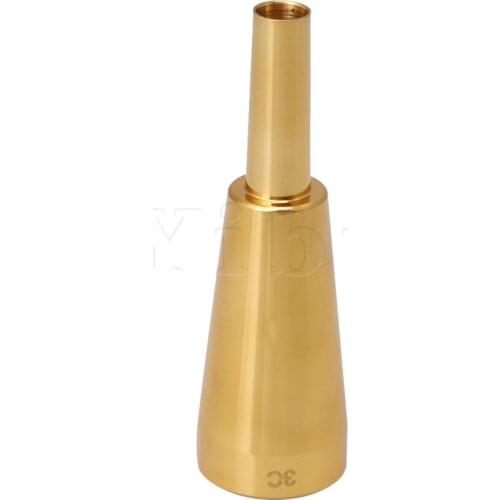 Yibuy 8.7x 2.7cm Golden Heavy Trumpet Mouthpiece Musical Instrument Accessory 3c fits Most Standard Trumpets
