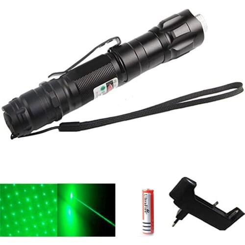 8000m Green Laser Sight Red Laser 009 Pointer High Powerful Device Adjustable Focus Lazer Laser Head Includes 18650 battery