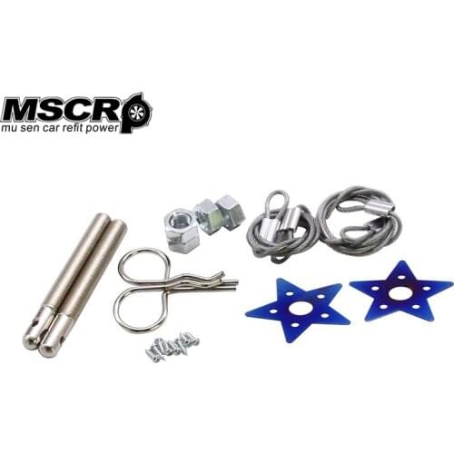 Roasted blue Car Plus Flush Hood Latch Pin Kit Racing Auto Engine Locks Bonnet Locking Hood Kit