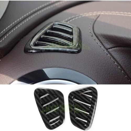 2pc ABS Chrome Dashboard Air Conditioning Outlet Cover Trim for Mercedes Benz W213 E Class E200l E300l 2016 2017 Car Accessories