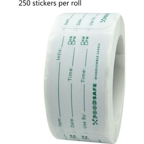 250pcs/roll Kitchen Food Storage Labels Refrigerator Freezer Adhesive Sticker Home Restaurant