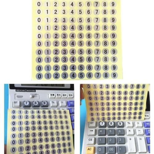 5Pcs Number Sticker Label Round Shape For Nail Polish Color Gel Varnish 0-9 Marking Numbering Digital Label Waterproof Tags 2021