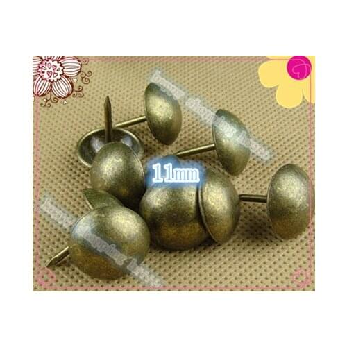 A08 11MM iron Nail color Upholstery Nail Jewelry Box Wall Door Sofa Furniture Decorative Tack Stud Pushpin