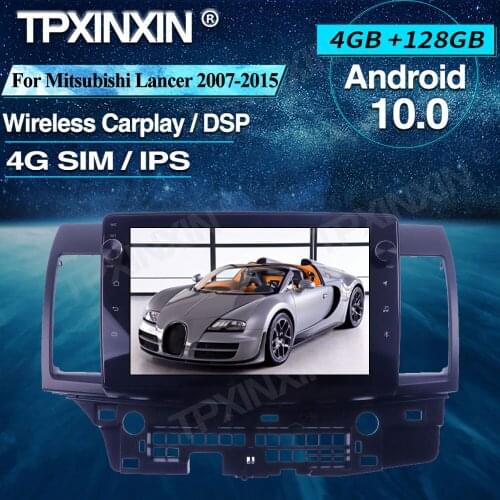 Car Radio 4+128G For Mitsubishi Lancer 2007-2015 Car Multimedia Player Headunit Audio Radio Car GPS Navigtion Wireless Carplay