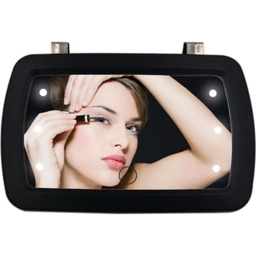 Car Visor Mirror Universal Makeup Folding Vanity Mirror Cosmetic Clip-on Sun-shading Mirror for Car Truck SUV Rear View Mirror