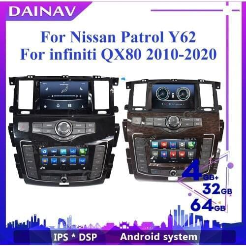2 Din New Dual Screen Car GPS Navigation For Infiniti QX80 Nissan Patrol Y62 2010-2020 Android HD Autoradio Multimedia Player