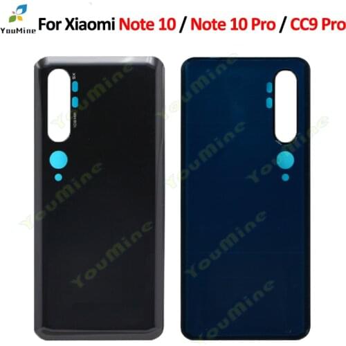 For Xiaomi Mi Note 10 Back Battery Cover Housing CC9 Pro Rear Glass Door Case with Adhesive For Xiaomi Mi Note 10 Pro Back Cover