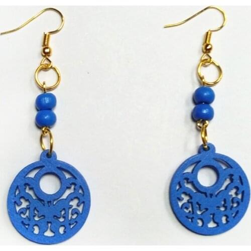 Wood Love Small Flower Drop Earrings Women Drop Earrings Fashion Jewelry Eardrop Personality Hollow Hoop Earrings