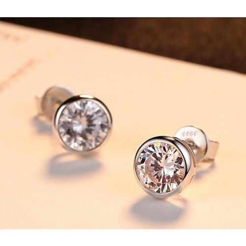 DIWENFU Women's Silver Earrings