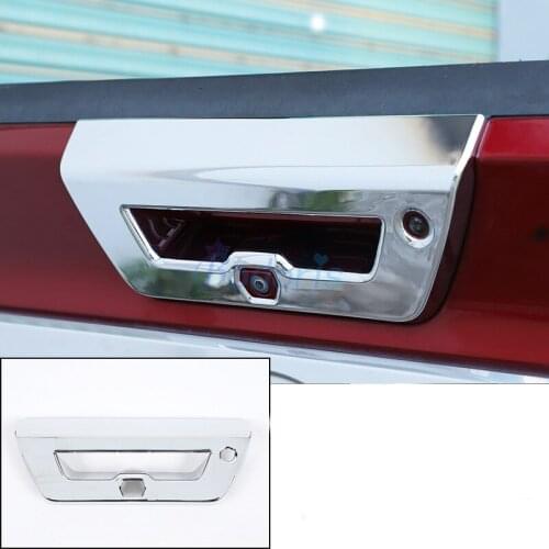 For Ford F150 RAPTOR 2017 2018 2019 Tail Gate Handle Cover Rear Door Handle Bowl Insert Trim Chrome Car Styling Accessories
