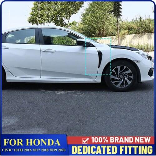 For Honda Civic 10Th 2016 2017 2018 2019 2020 Car Body Side Wing Fender Badge Emblem Cover External Decorations