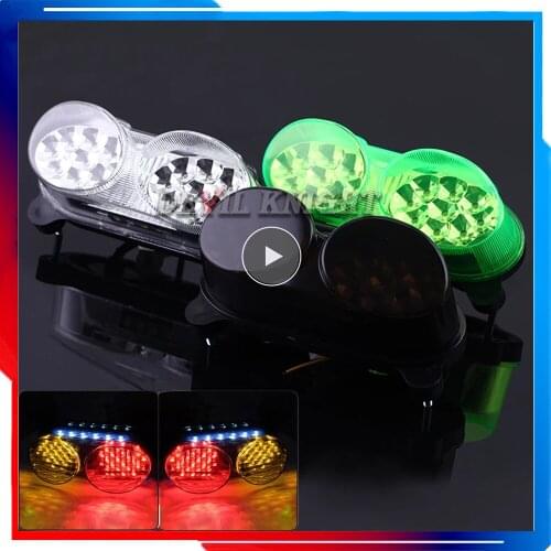 For Motorcycle Kawasaki Ninja ZX-6R ZX-9R ZR7 1998 1999 2000 2001 2002 Rear Tail Light Brake Turn Signals Integrated LED Light