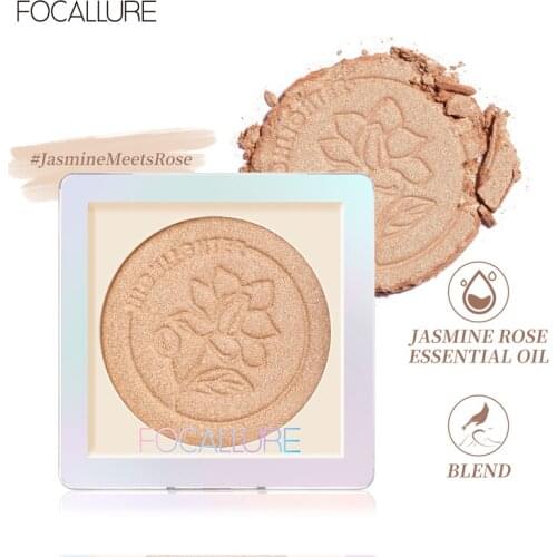 Focallure 5 Colors Highlighter Powder Glitter Palette Makeup Glow Face Contour Shimmer Illuminator Ginger Highlight Cosmetics