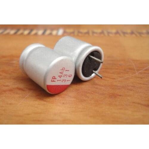 10X12 16V330UF solid polymer capacitor 330UF/16V motherboard graphics card capacitors